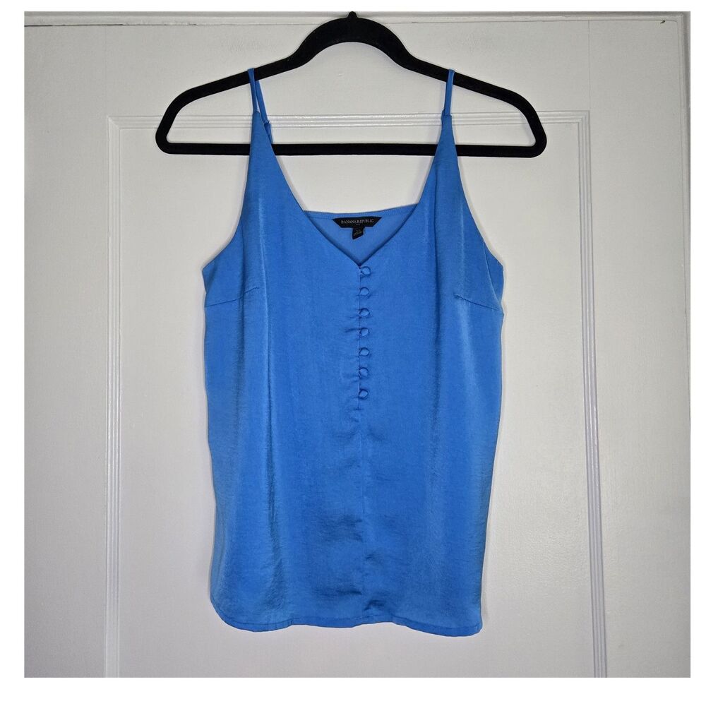 Banana Republic Blue Camisole Womens XS Button Front Adjustable
